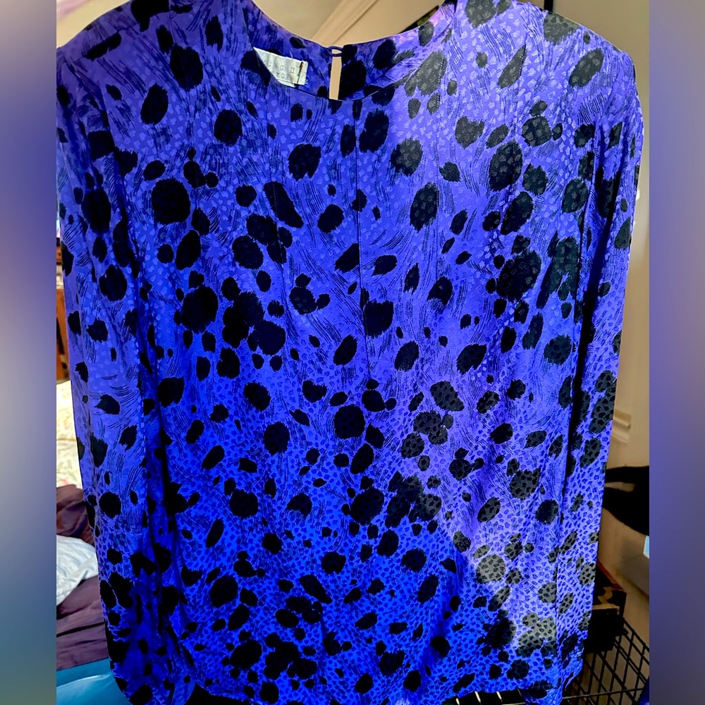 Elegant Purple and Black Women's Top